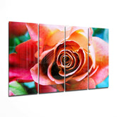 Rose 4 Pieces Mega Glass Wall Art (59"x36") | Insigne Art Design.